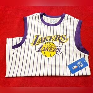 Men's Striped LA Lakers LeBron James Jersey